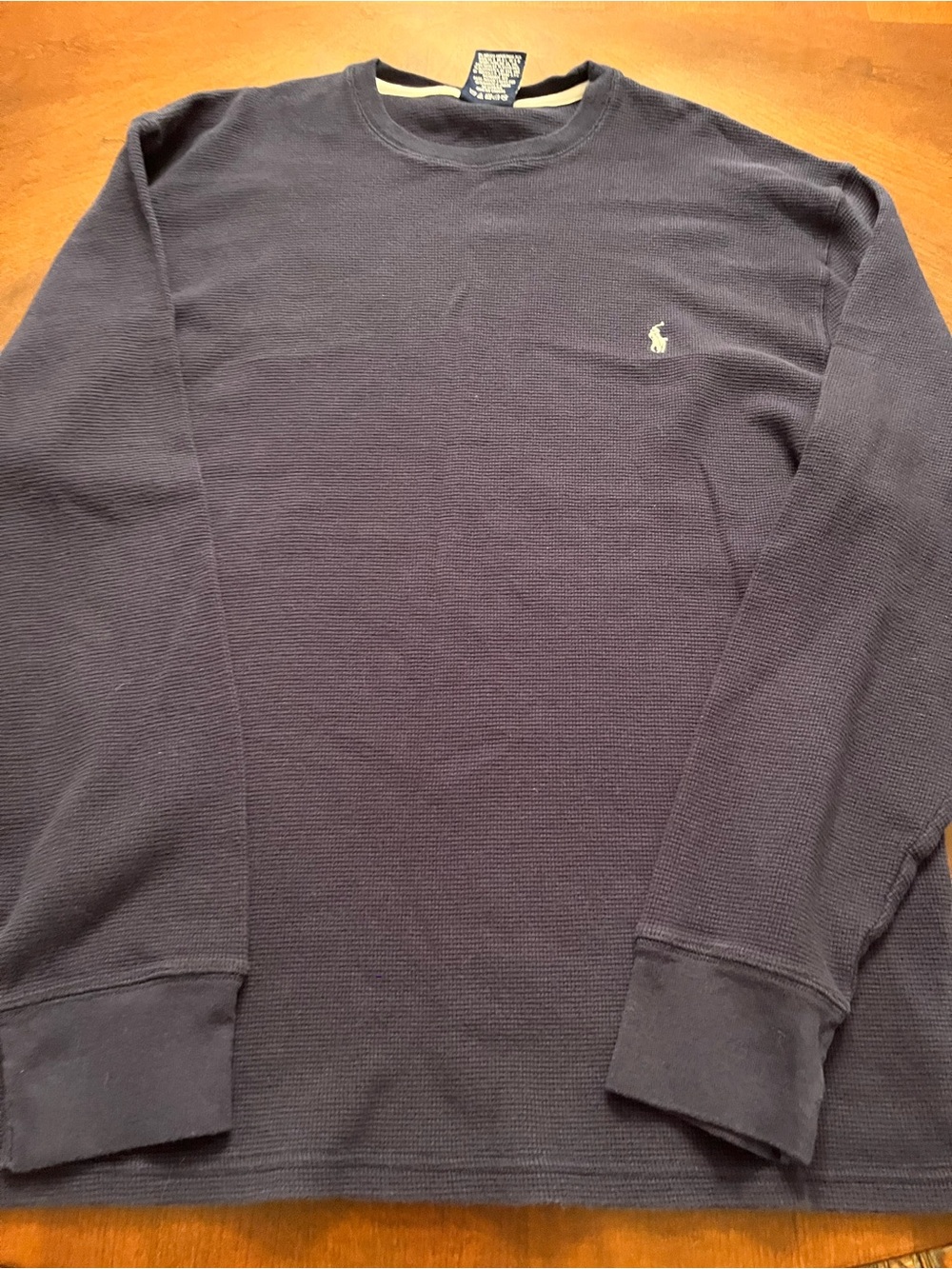 Polo Ralph Lauren Dark Navy Crewneck Nightwear Sweater with white Polo Pony